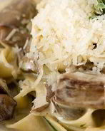 Спагетти с белыми грибами