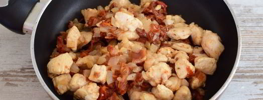 спагетти с курицей в сливочном соусе. Шаг 9