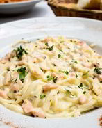 Спагетти с лососем