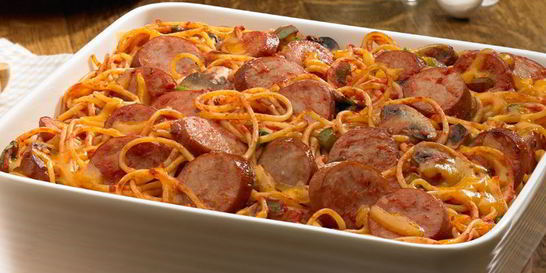 Спагетти с сосиской