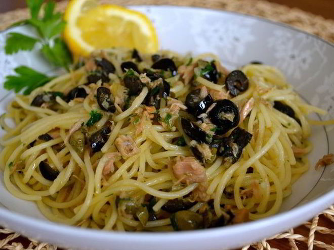 Рецепт спагетти с тунцом