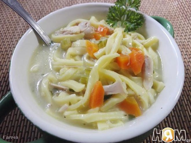 Рецепт тушеной лапши с курицей