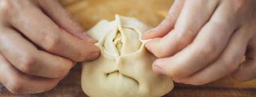 манты с тыквой. Шаг 13