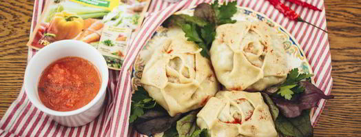 манты с тыквой. Шаг 16