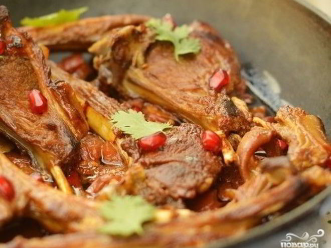 Рецепт баранины в гранатовом соусе
