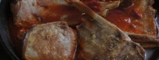 бараньи ребрышки, тушеные с овощами. Шаг 2