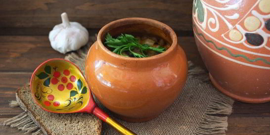 Чанахи с фасолью и грибами