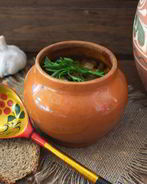 Чанахи с фасолью и грибами