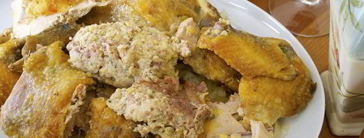 фаршированная цесарка с капустой. Шаг 12