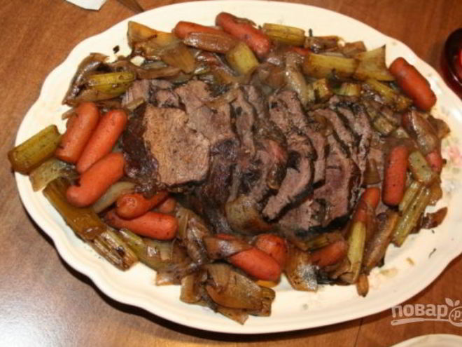 Рецепт говядины в горшочке