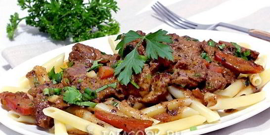 Говядина в сливочном соусе