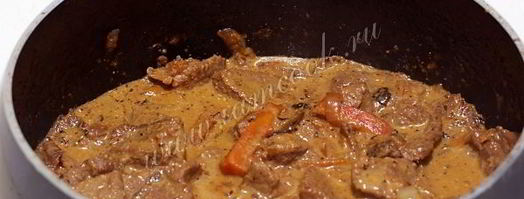 говядина в сливочном соусе. Шаг 12