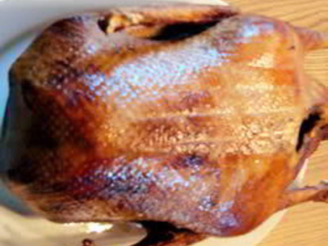 Рецепт гуся фаршированного диким рисом