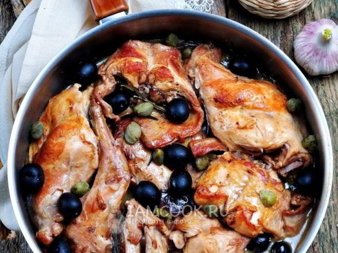 Рецепт кролика жареного на сковороде