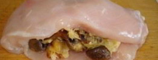 куриная грудка, фаршированная грибами. Шаг 5