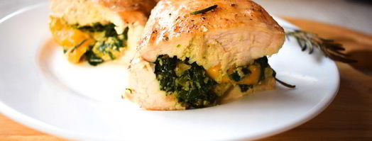 куриная грудка со шпинатом и сыром чеддер. Шаг 10