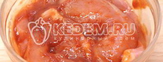 куриное филе с картофельными ломтиками. Шаг 4