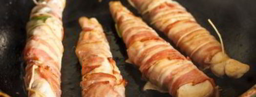 куриное филе в беконе с соусом из вяленых томатов. Шаг 8