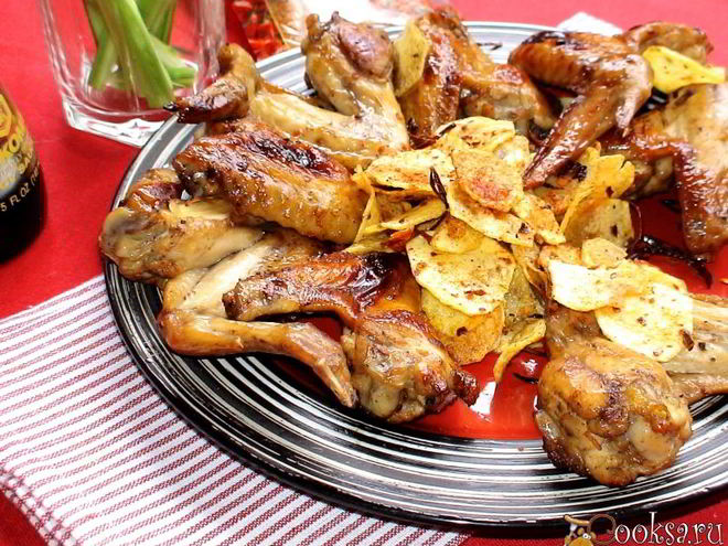 Рецепт куриных крылышек по-шанхайски и острая картошка