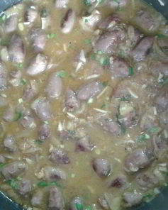 Куриные сердечки фаршированные