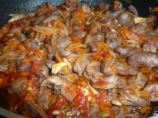 Рецепт куриных сердечек