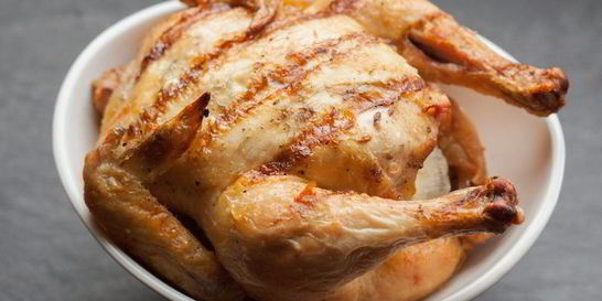 Курица на решетке гриль