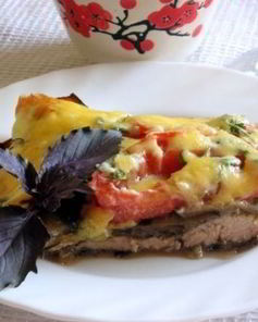 Курица с баклажанами в духовке