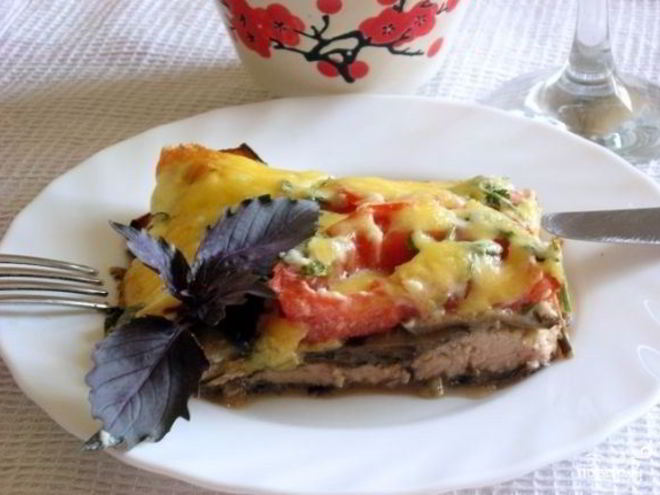 Рецепт курицы с баклажанами в духовке