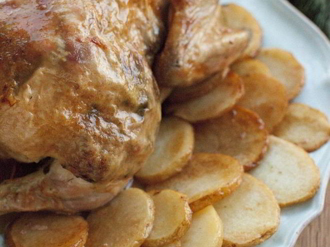 Рецепт курицы с картофелем и зеленью
