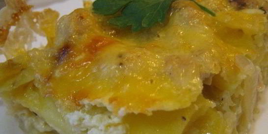 Курица с картошкой и сыром