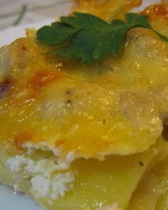 Курица с картошкой и сыром