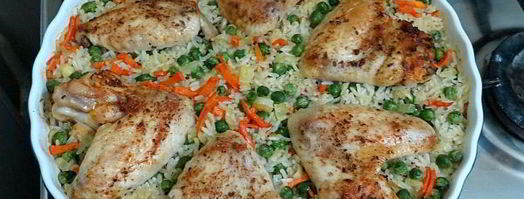 курица с рисом и зеленым горошком. Шаг 9