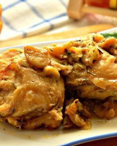 Курица с вешенками