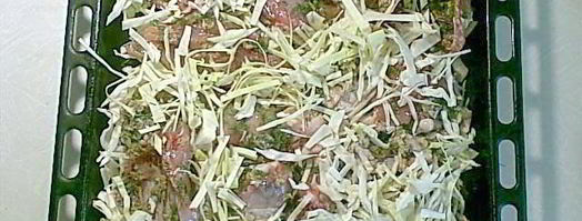 курица со свежей капустой в духовке. Шаг 6