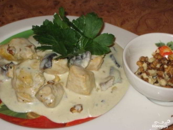 Рецепт курицы в грибном соусе