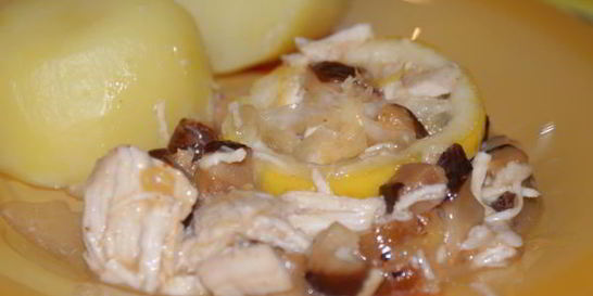 Курица в лимонном соусе