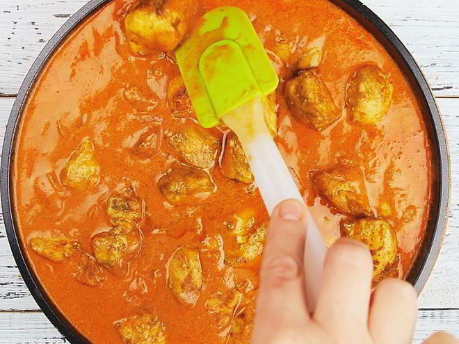 Рецепт курицы в томатно-сливочном соусе