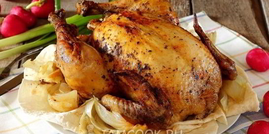 Курица запеченная в пакете