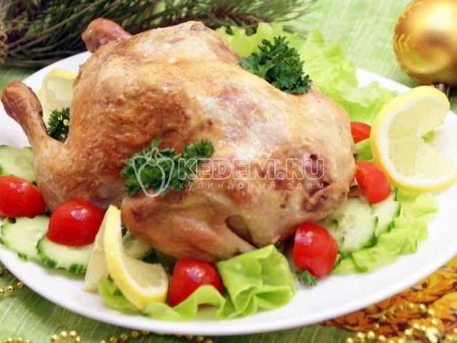 Рецепт курочки запеченной с лимоном
