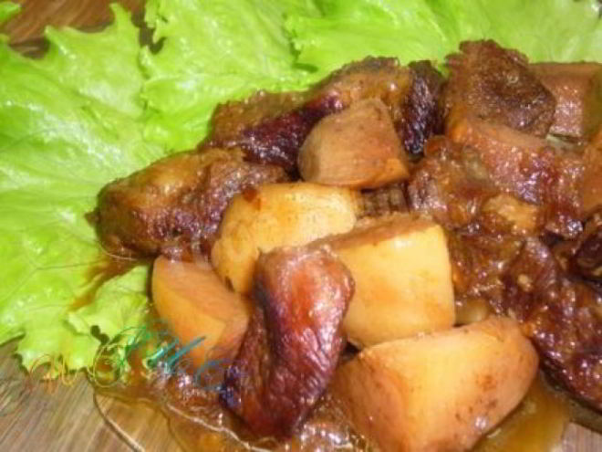 Рецепт молодой баранины с айвой