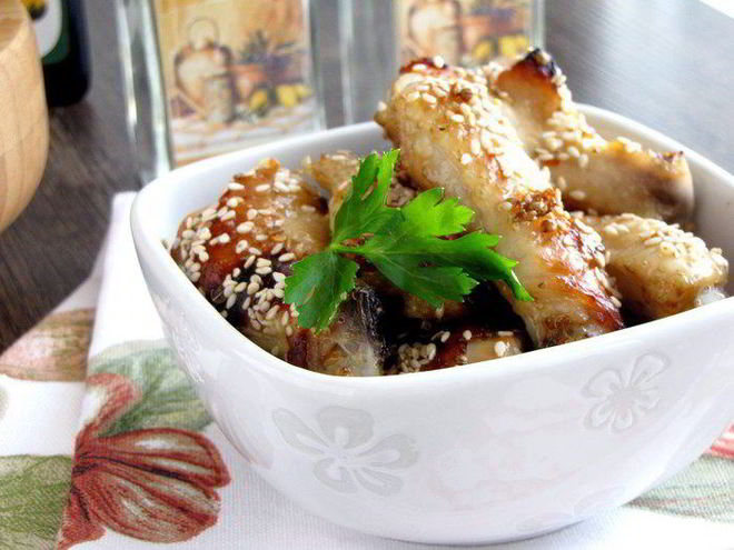 Рецепт острых куриных крылышек в глазури