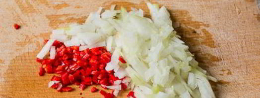 рубленая курица с грибами и рисом. Шаг 4