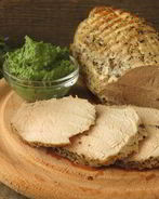 Сочная телятина с соусом из крапивы