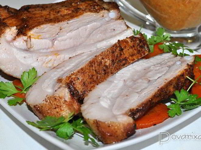 Рецепт свиной грудинки, запеченной с пивом