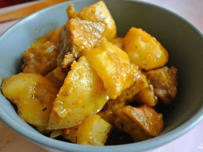 Рецепт свинины с картошкой в пакете в духовке