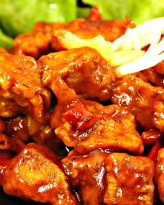 Свинина, тушеная с болгарским перцем