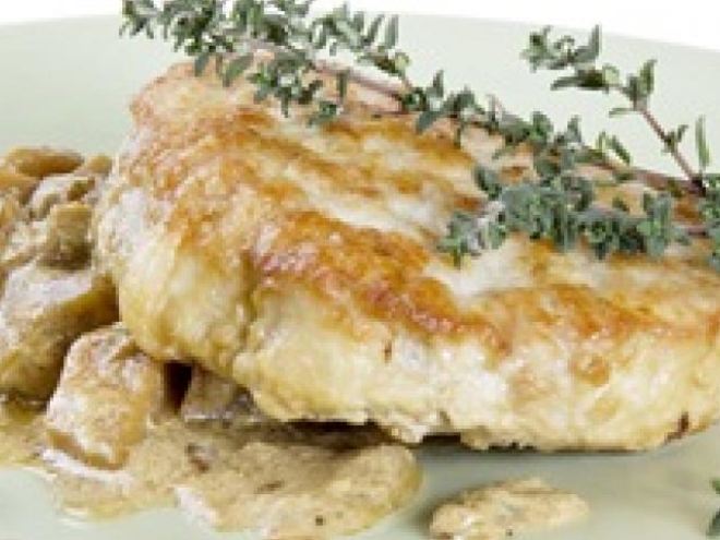 Рецепт свинины в соусе с грибами