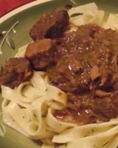 Тушеная говядина с грибами