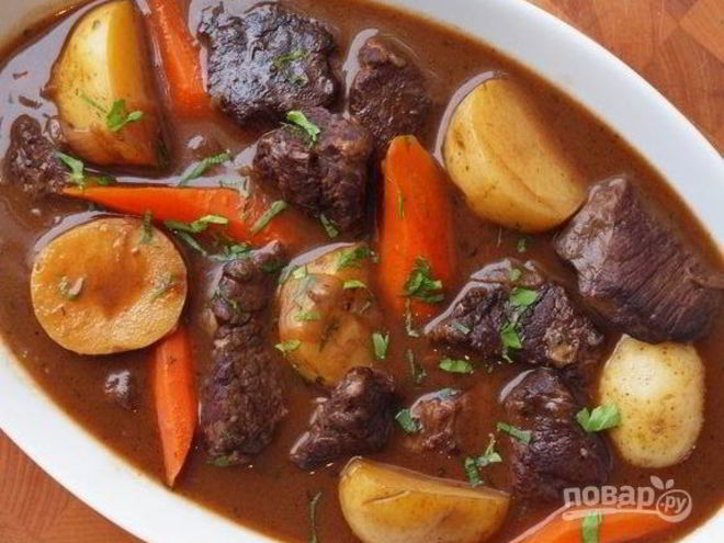 Рецепт тушеной говядины с картошкой