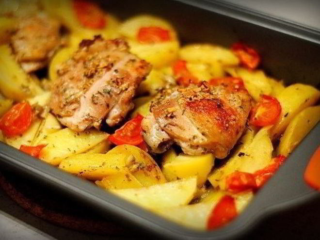 Рецепт тушеной курицы с картофелем